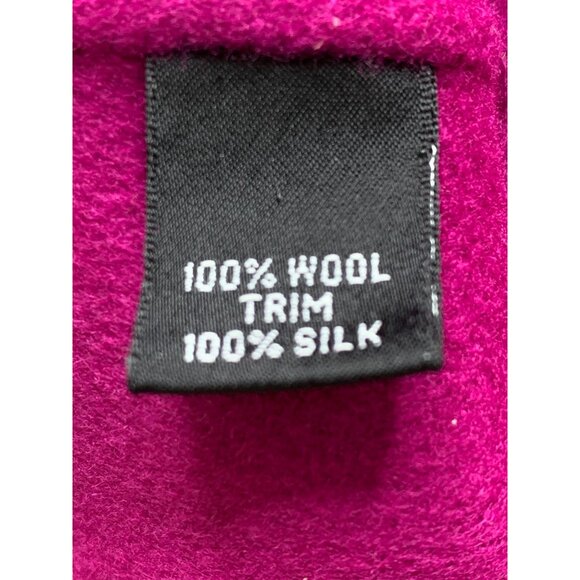 VTG 80s Linda Allard Ellen Tracy Handmade Wool Coat Magenta 8P RY10366 New - Picture 9 of 15